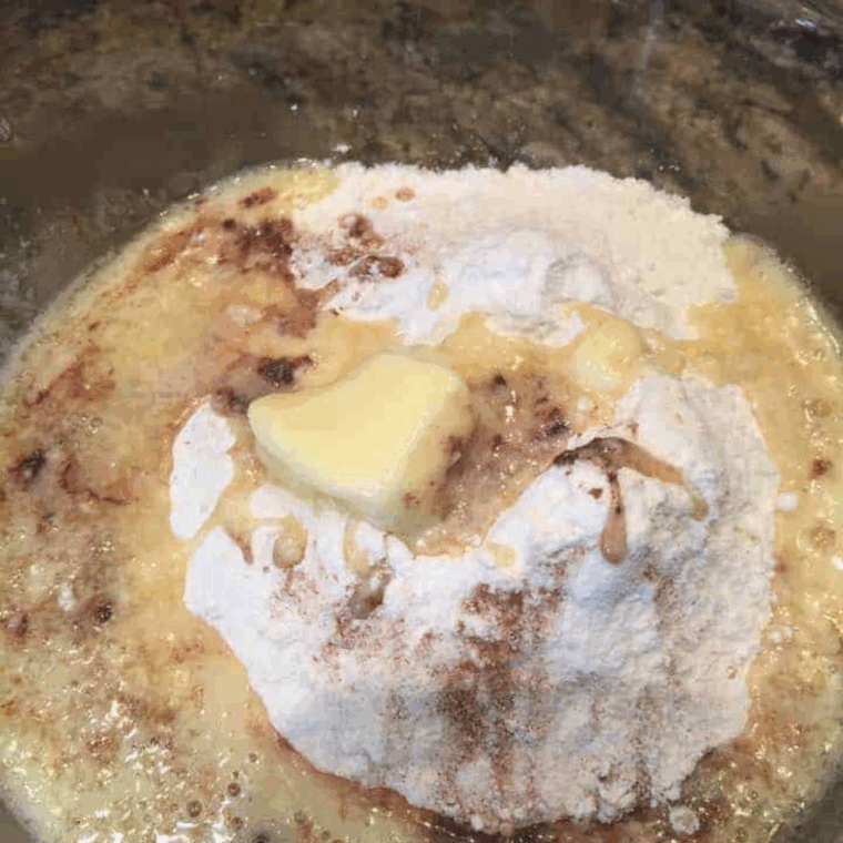 Mix the cake ingredients in a small mixing bowl.