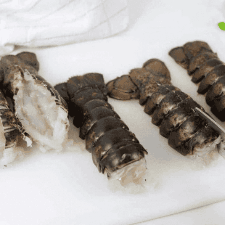 Air fryer preheating to 380 degrees for lobster tails