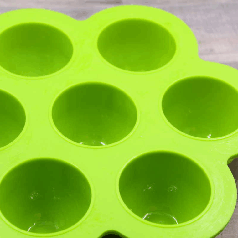 Silicone mold on kitchen table.