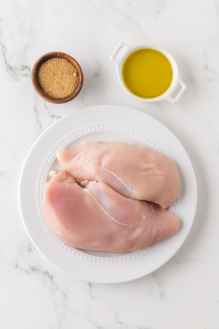 Ingredients needed for Air Fryer Turkey Cutlets (Juicy & Ready in 15 Min!)  on kitchen table.