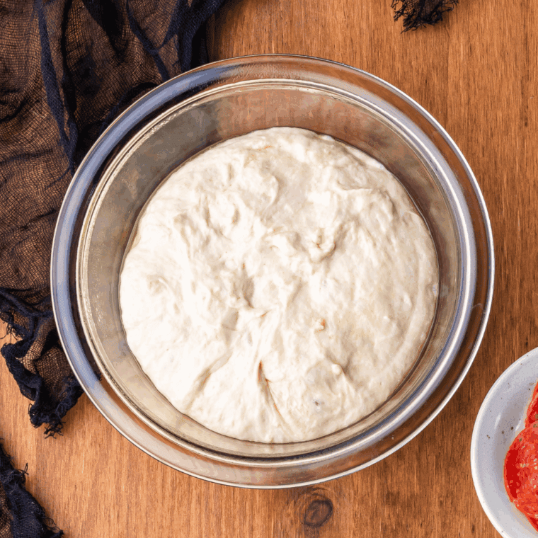 Ingredients needed for Easy Air Fryer Zeppole on kitchen table.