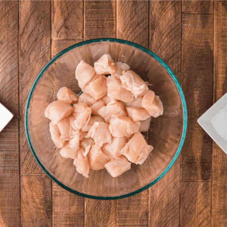 Ingredients needed for Easy Air Fryer Firecracker Chicken on kitchen table.