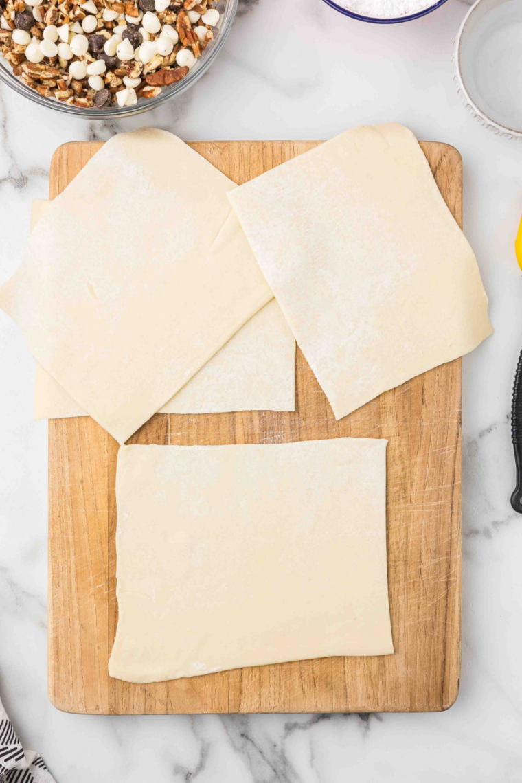 Ingredients needed for Air Fryer Lemon Cheesecake Crescent Rolls on kitchen table.