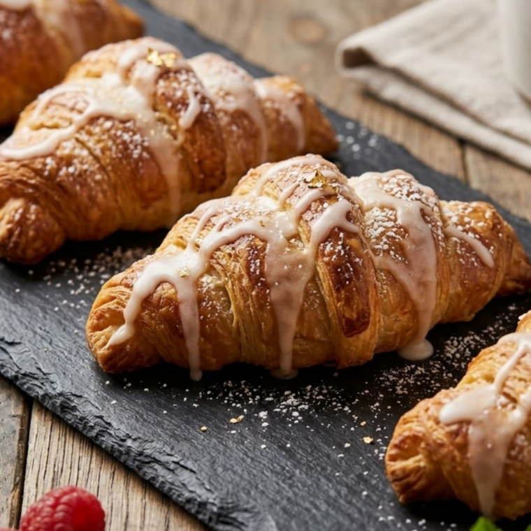 Air fryer lemon cheesecake crescent rolls fresh out of basket
