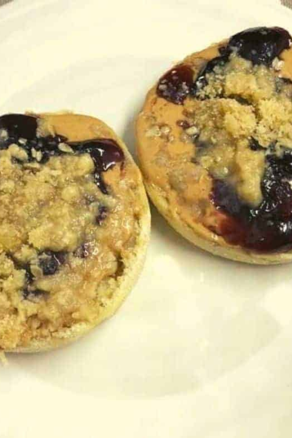 Air Fryer Peanut Butter & Jelly Streusel English Muffins