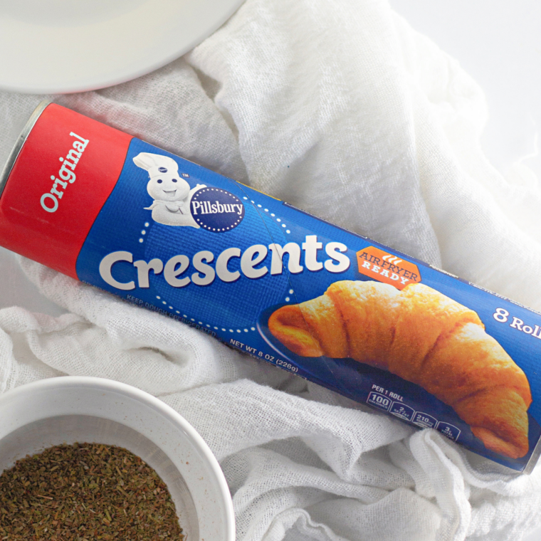 Ingredients needed for Air Fryer Raspberry Crescent Rolls (Ready in 9 Minutes!) on kitchen table.