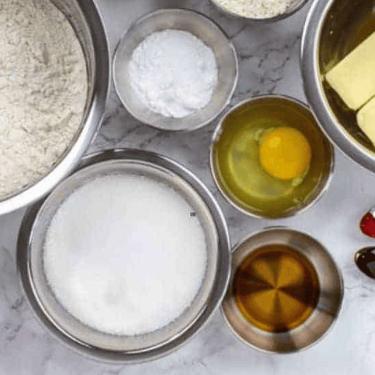 Ingredients needed for Easy Air Fryer Italian Cookies on kitchen table.