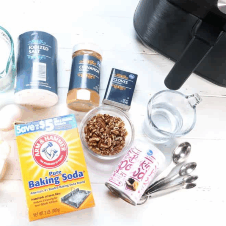 Ingredients needed for Easy Ina Garten’s Pound Cake Recipe on kitchen table.