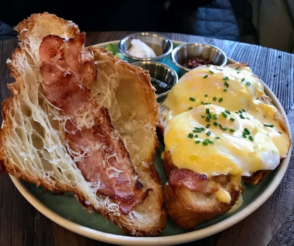 Air Fryer Bacon Egg and Cheese Croissant Sandwiches