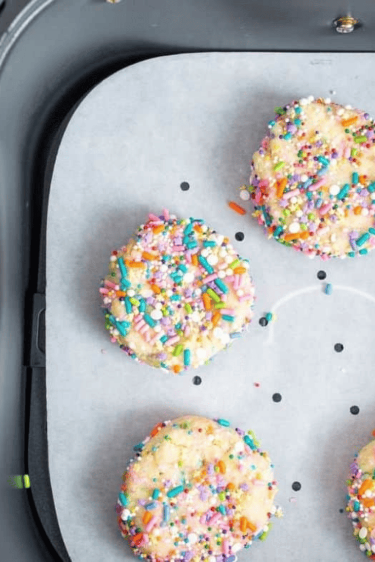 Easy Air Fryer Confetti Cookies