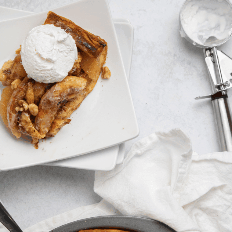 Air fryer apple pie made with cinnamon roll crust