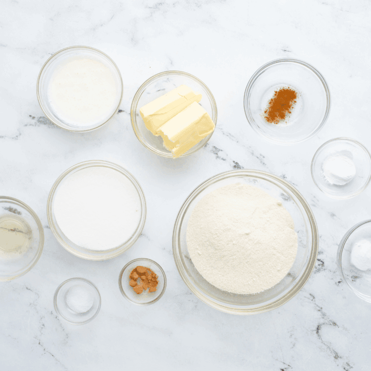 Ingredients needed for Easy Lemon Protein Bars on kitchen table.