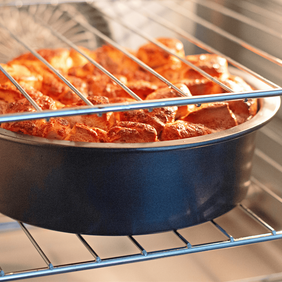 Soft and fluffy homemade cinnamon roll coffee cake from air fryer