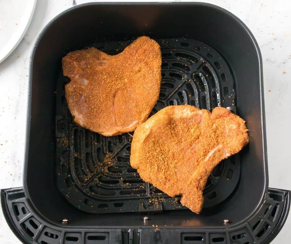 Air Fryer Breaded Pork Chops Shake N Bake Style Fork To Spoon