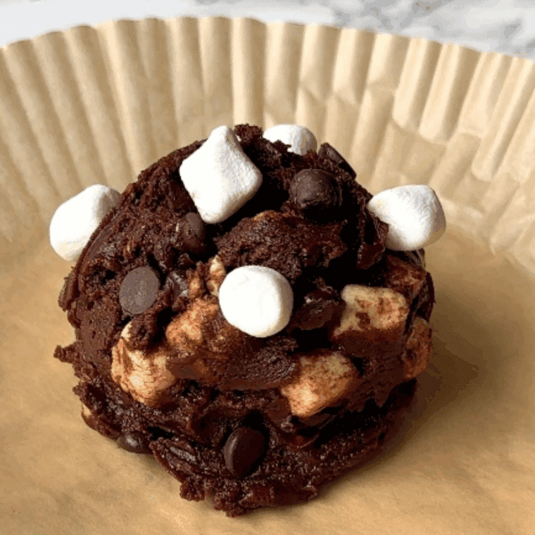 Air Fryer Single Serve Chocolate Marshmallow Cookie