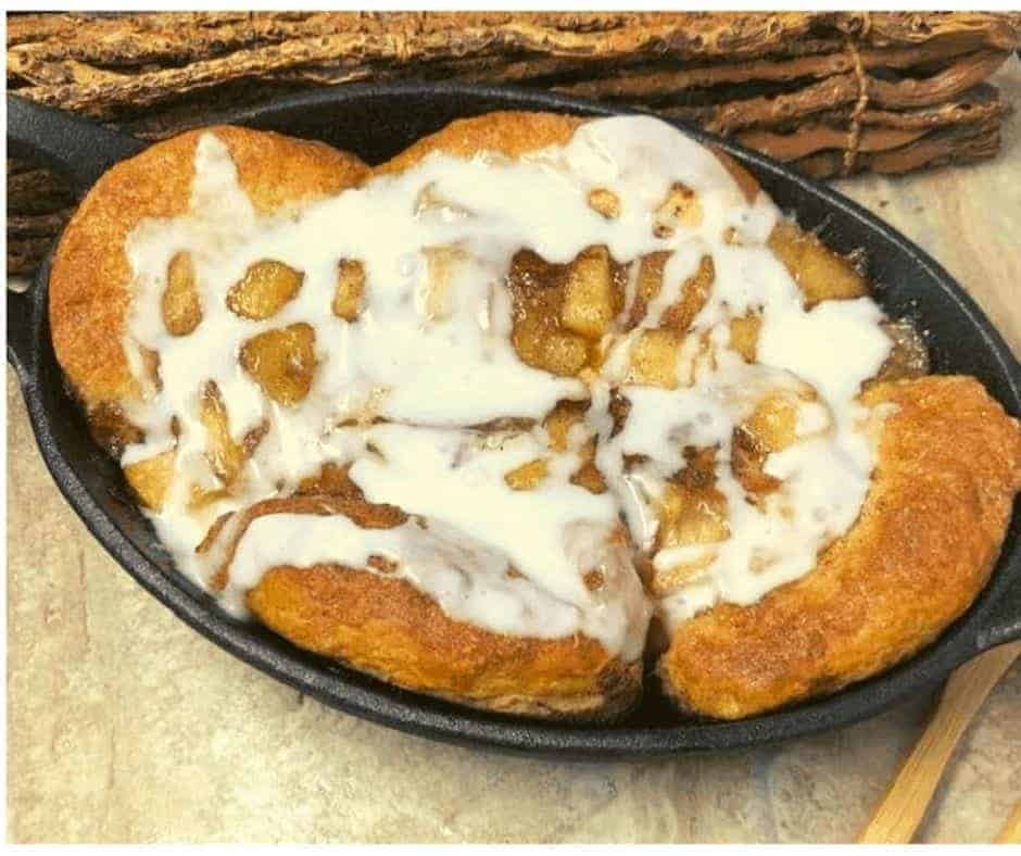 Air Fryer Skillet Apple Pie Biscuits
