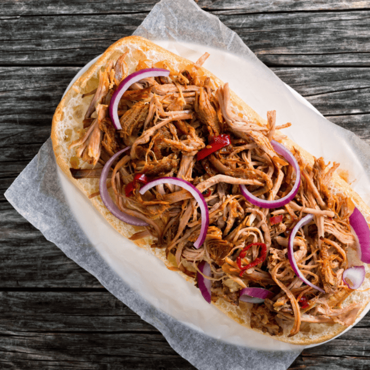 Ingredients needed for Easy Red Robin Backyard BBQ Pork Nachos Recipe on kitchen table.