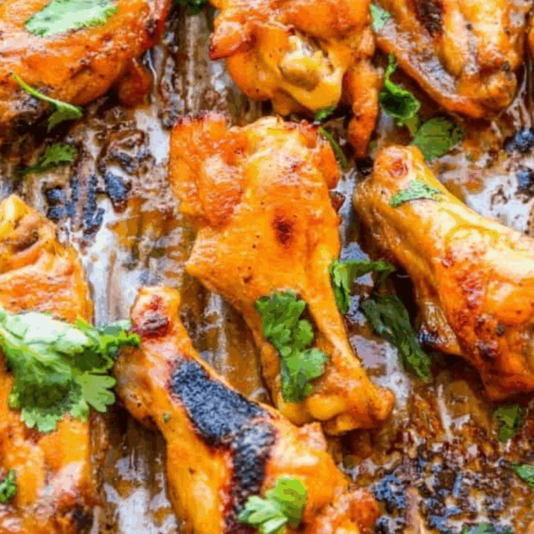 Air Fryer Chipotle-Lime Sticky Wings on a serving plate, glazed and garnished with fresh lime wedges.