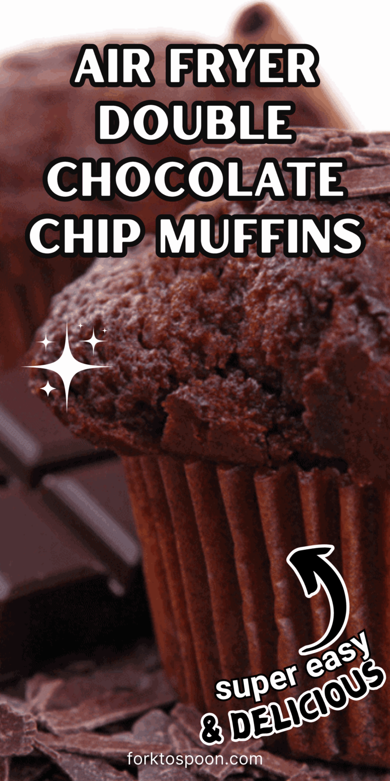 Air Fryer Double Chocolate Chip Muffins