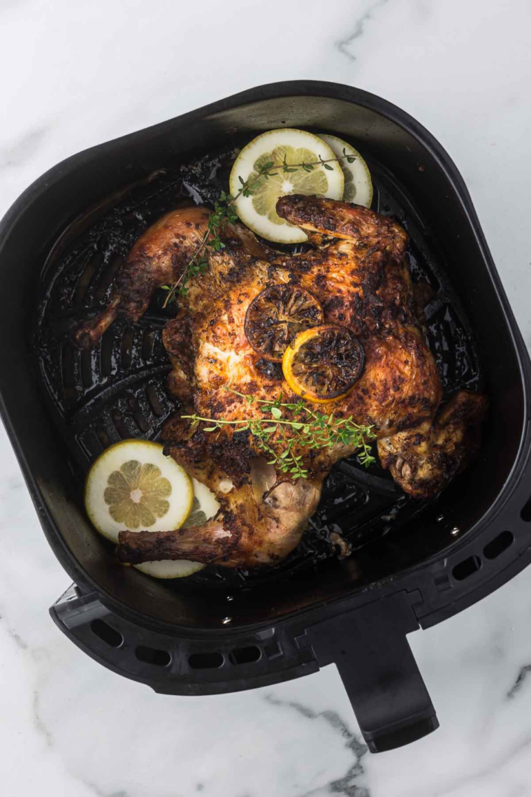Trader Joe's spatchcock chicken cooked in the air fryer