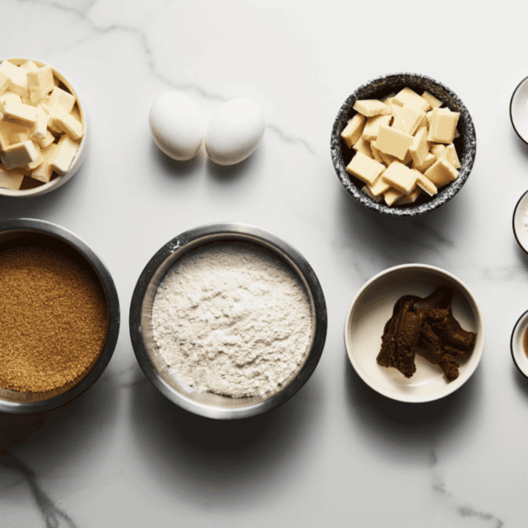 Ingredients needed for Easy Air Fryer Blondies Recipe.