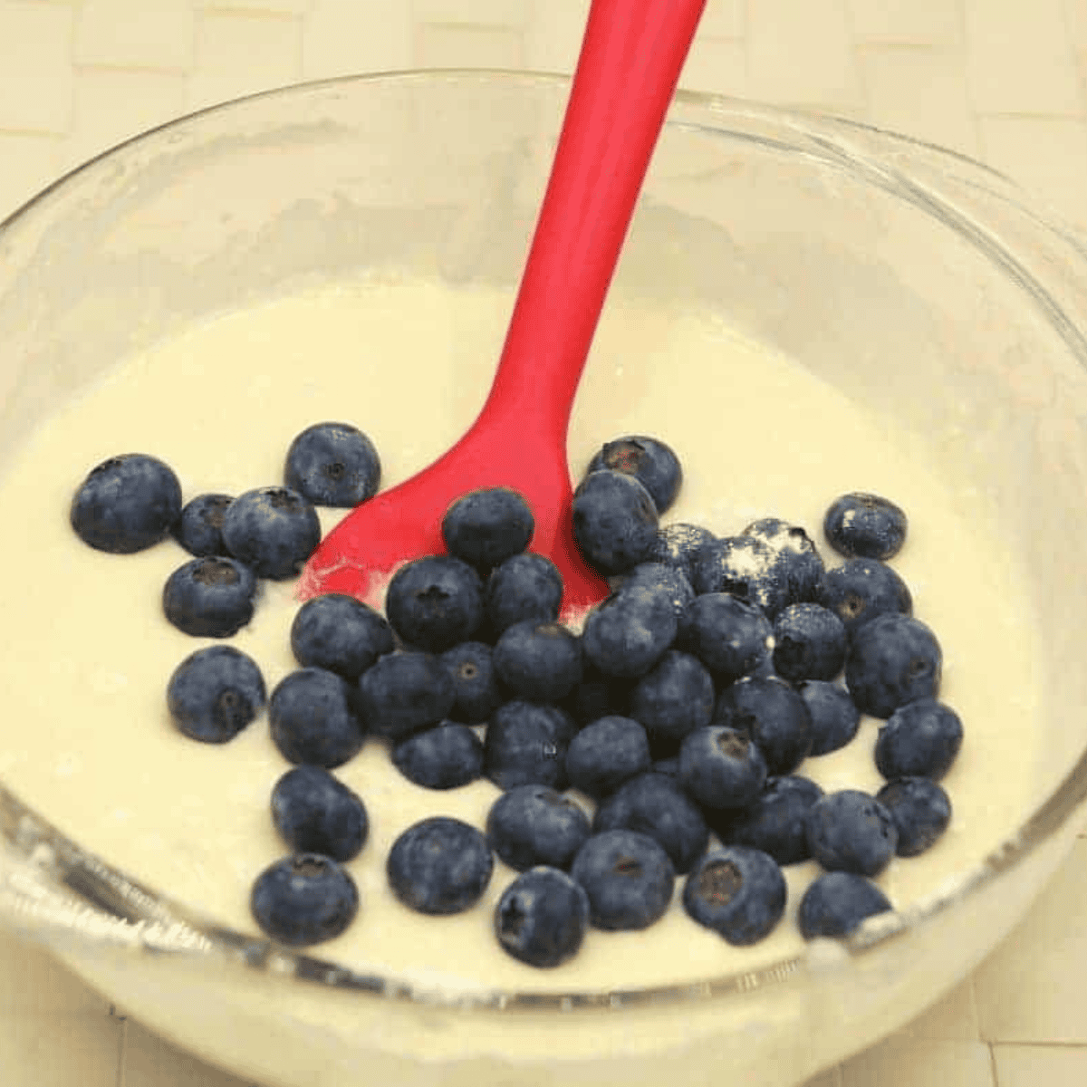 Fold in the blueberries, mixing well.