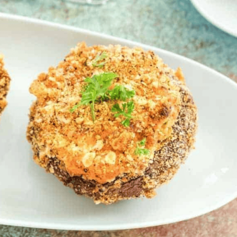 Air Fryer Jalapeno Popper Stuffed Mushrooms