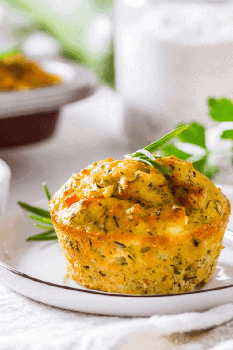 Golden, fluffy air fryer zucchini muffins with shredded zucchini and tender centers