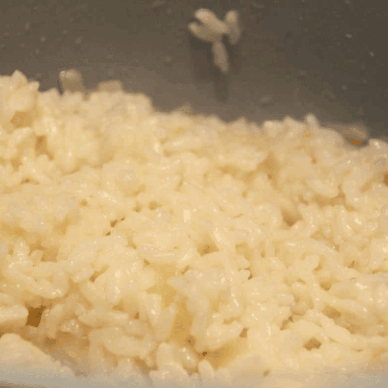 Cooked Easy Ninja Foodi Shrimp Risotto in the Ninja Foodi.