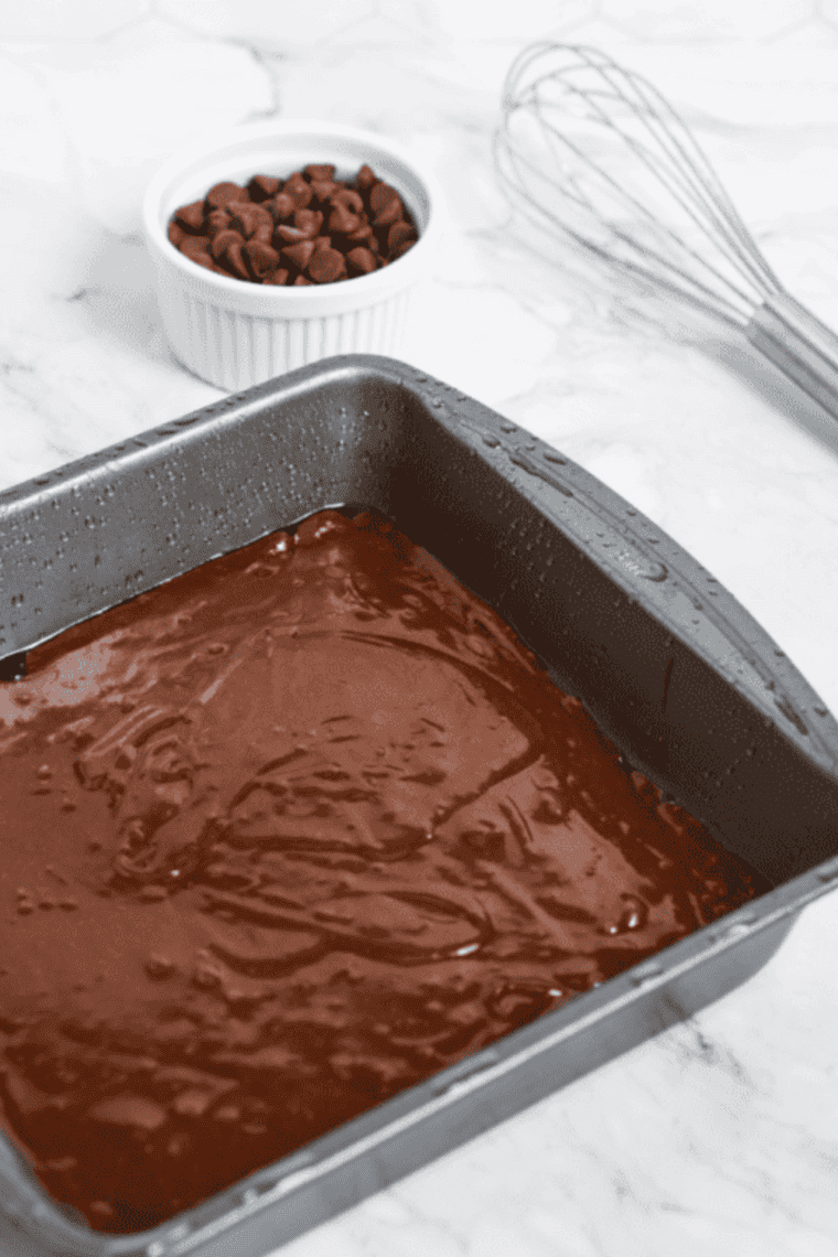 Pouring brownie batter into a greased pan, baking in air fryer at 320&deg;F for 18&ndash;22 minutes, then cooling freshly baked brownies before serving.
