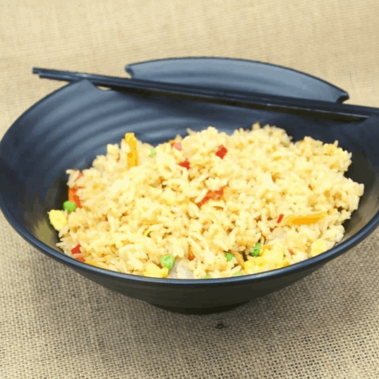 Golden, crispy frozen fried rice cooked in the air fryer