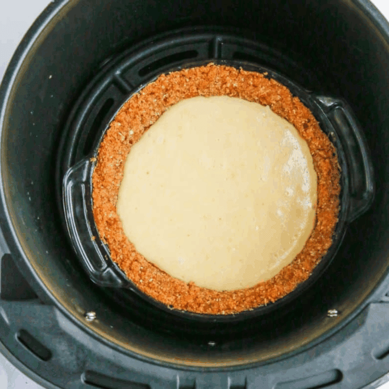 Place lemon pie into the air fryer basket.
