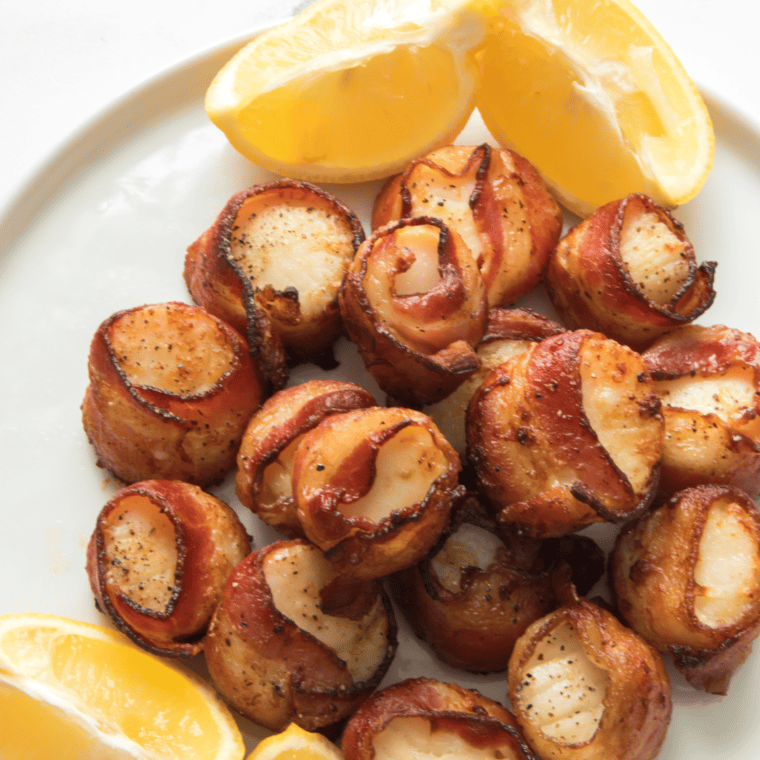 Air Fryer Bacon Wrapped Scallops
