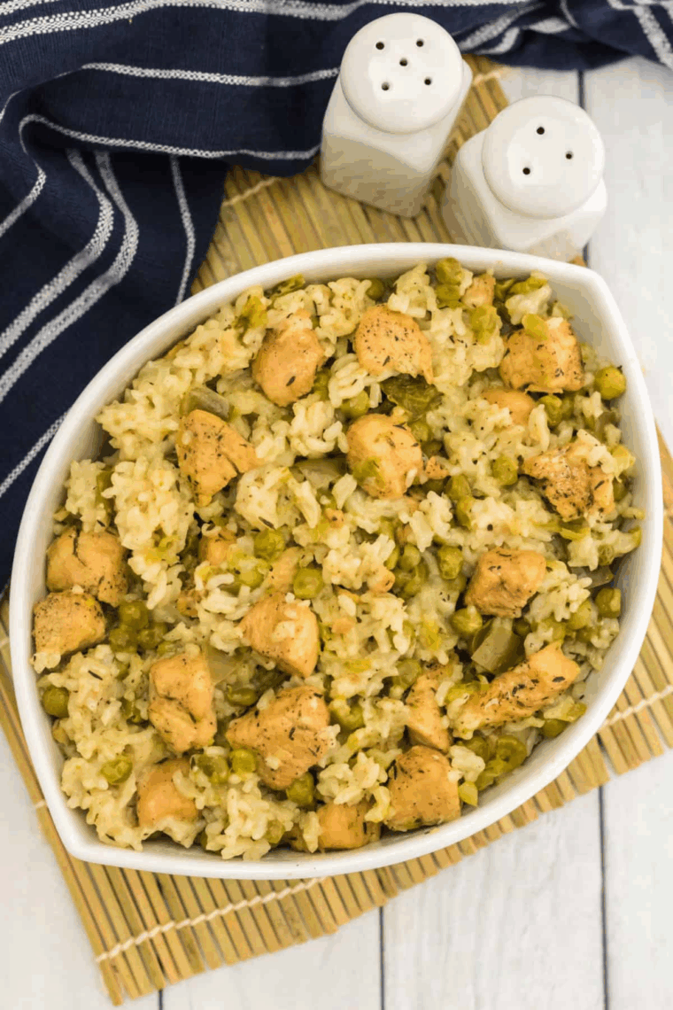Instant Pot Ranch Chicken and Rice with creamy, tender chicken and flavorful rice