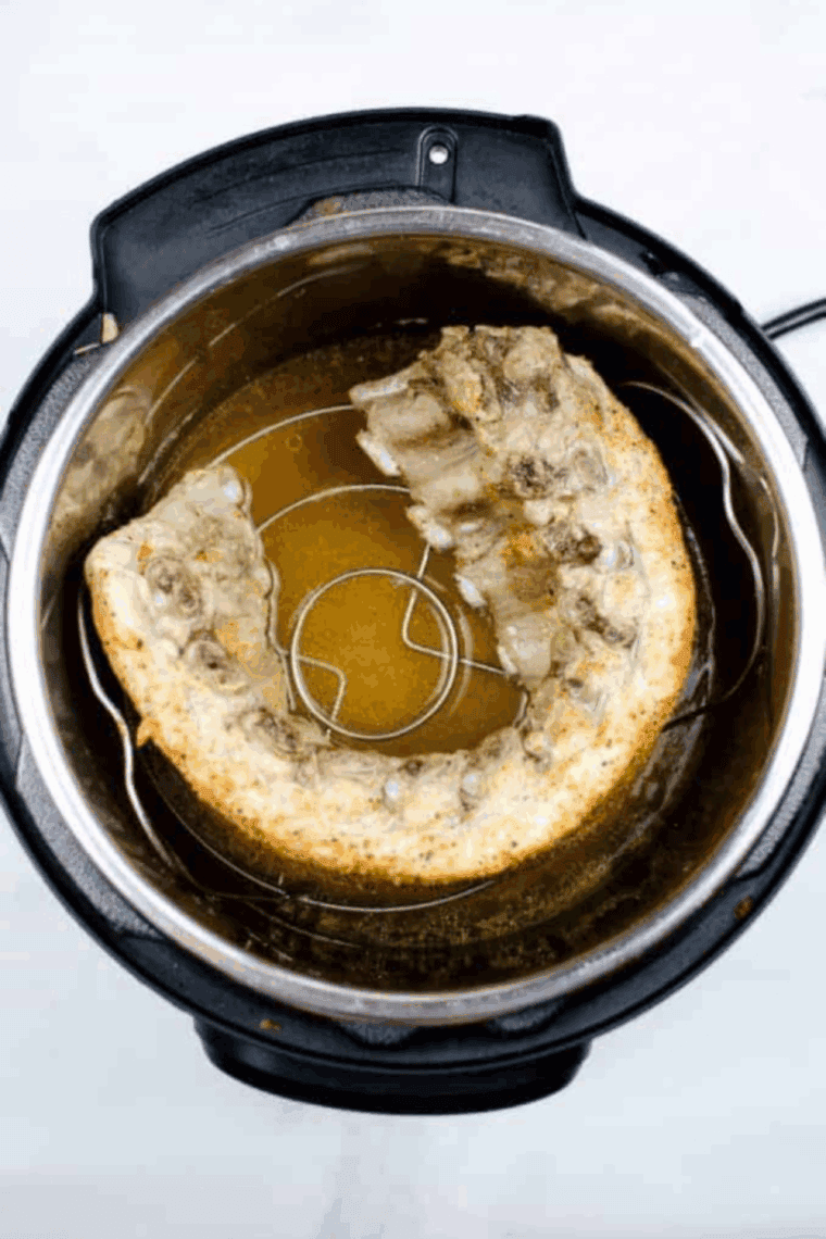 Cooked 12 Bones Smokehouse Root Beer Baby Back Ribs in the Instant Pot.