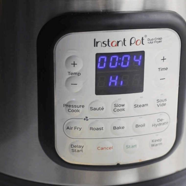 Set the time and temperature.