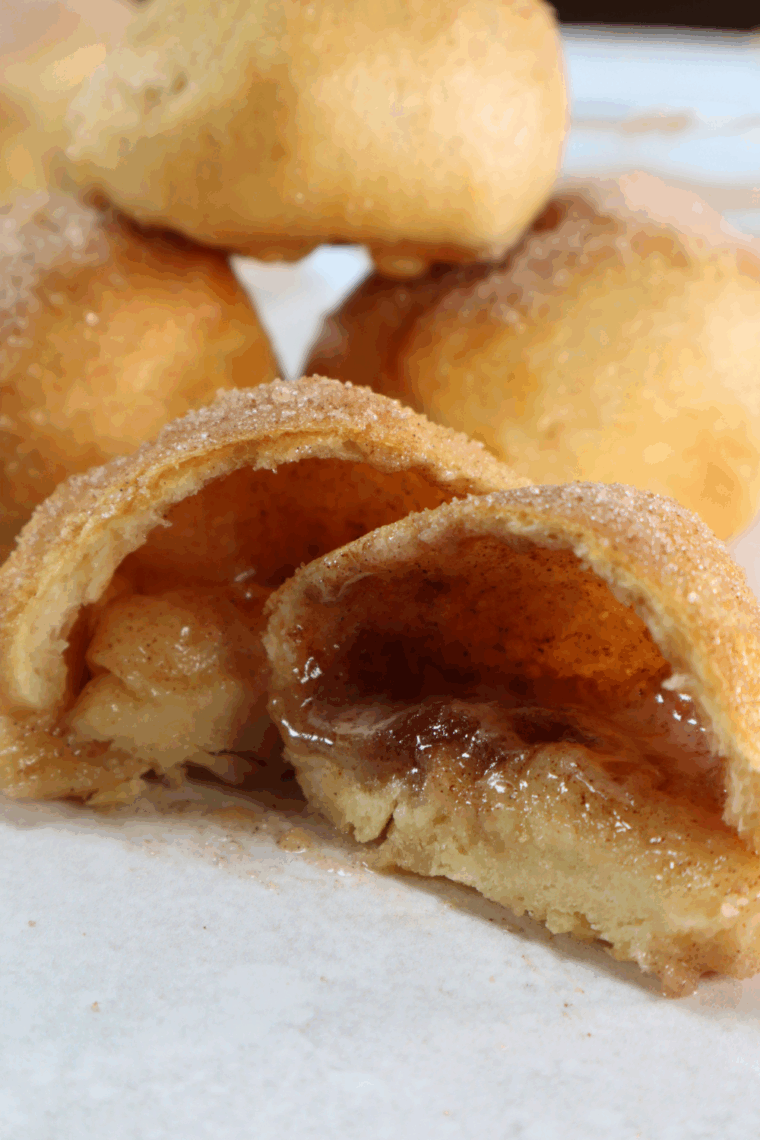 Air fryer Hocus Pocus buns made with crescent dough cinnamon sugar and marshmallows