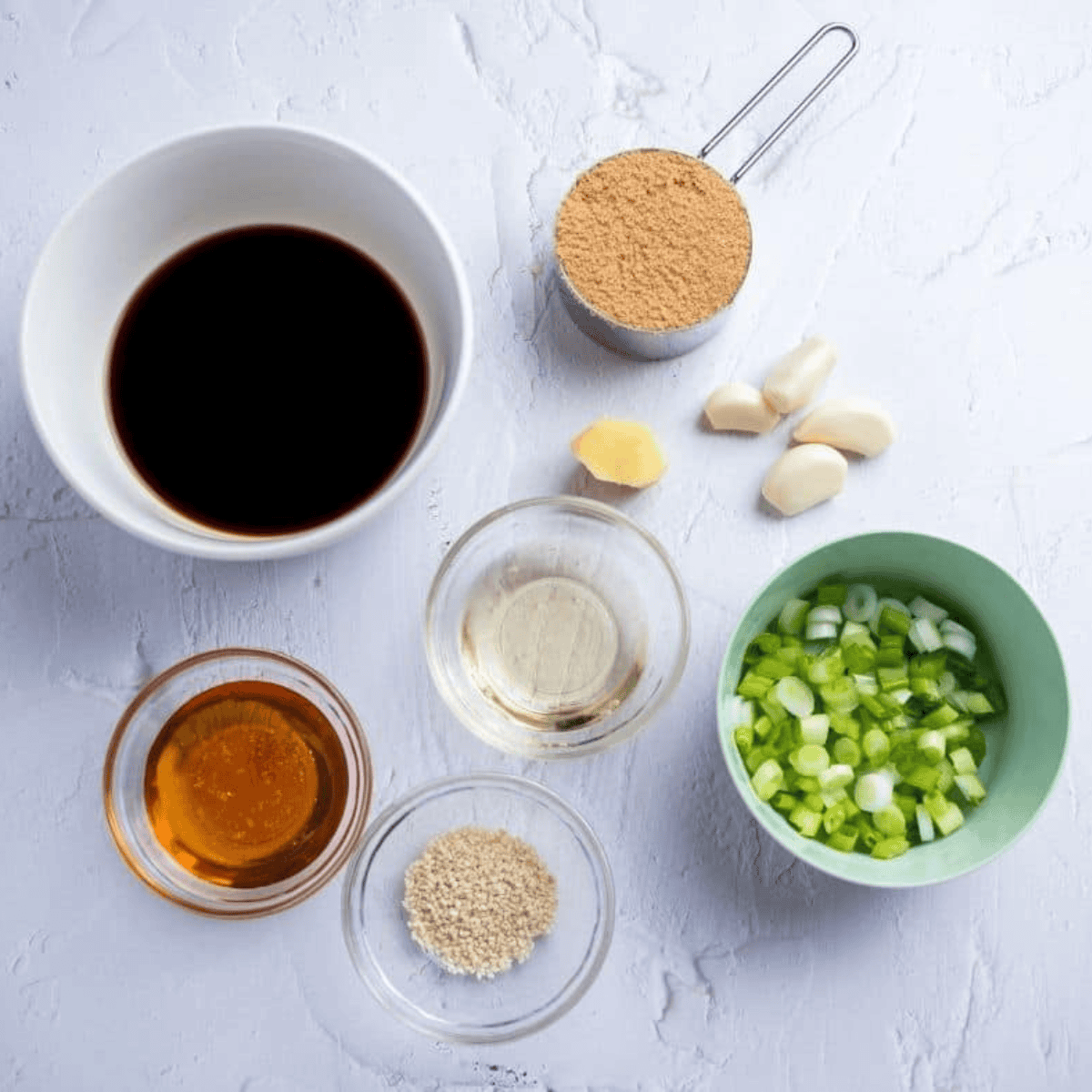 Ingredients needed for Buffalo Wild Wings Cauliflower Wings Recipe on kitchen table.