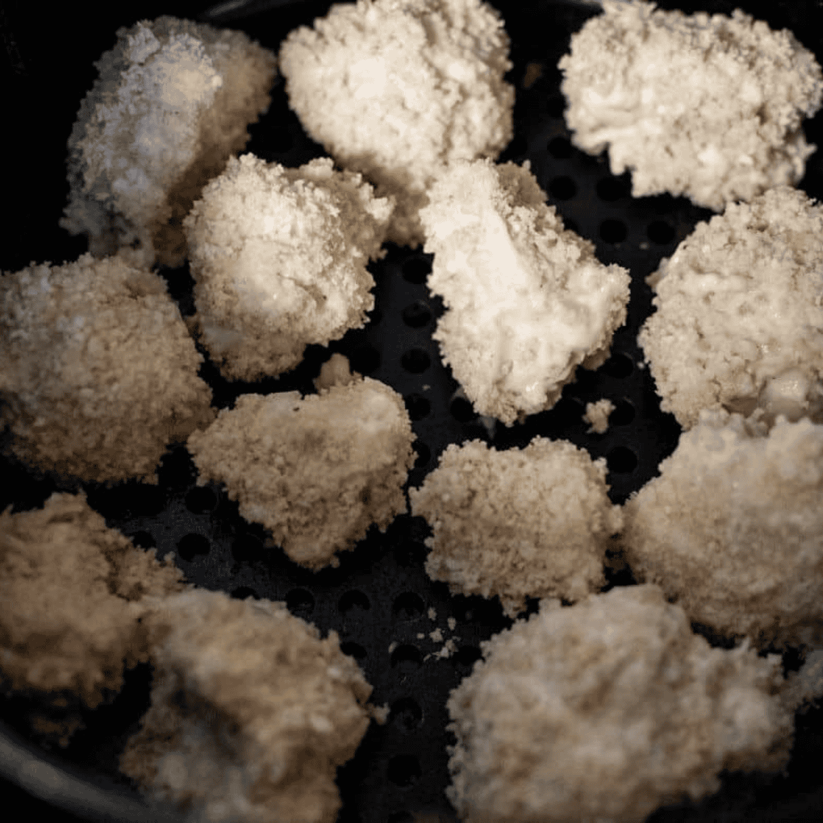 Air Frying cauliflower.