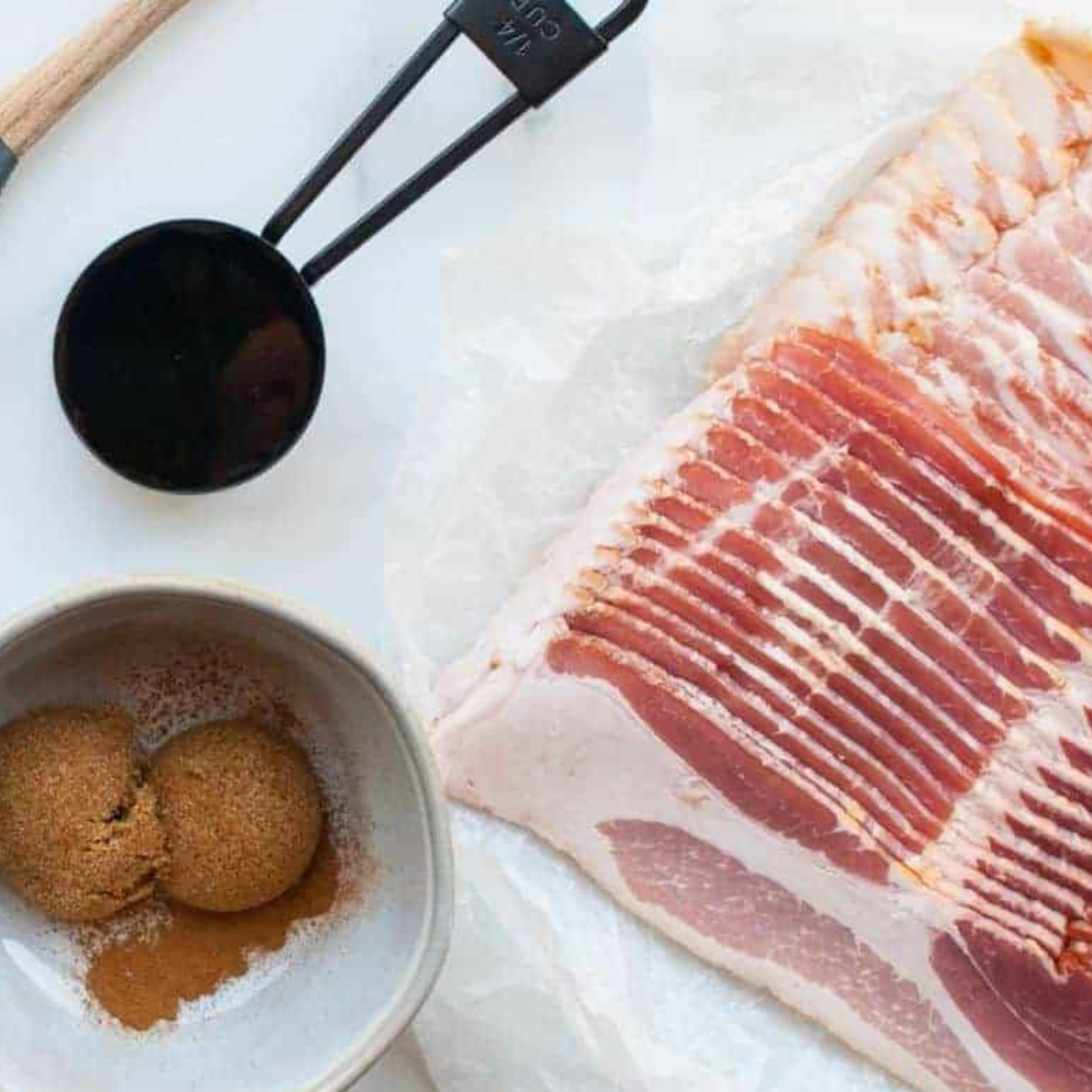 Ingredients needed for Air Fryer Twisted Bacon — The Viral TikTok Trick That Actually Makes Bacon Better on kitchen table.