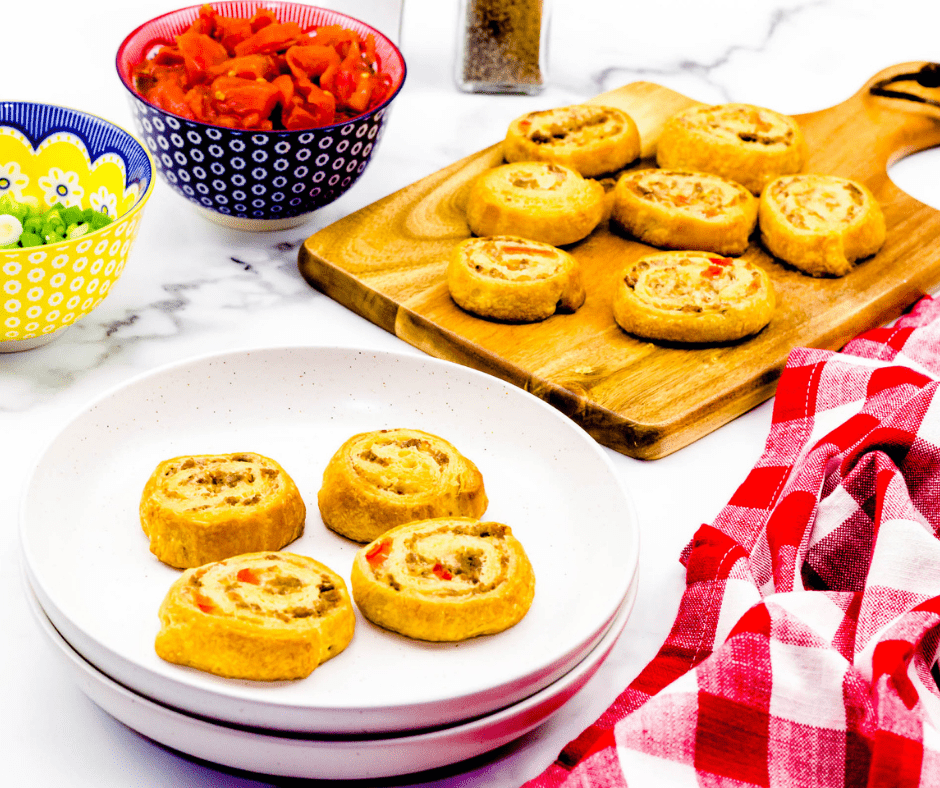 Air Fryer Cream Cheese Sausage Crescent Roll-Ups