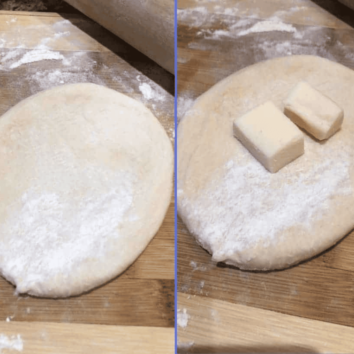 Dividing dough, filling with mozzarella, folding, and placing in air fryer.