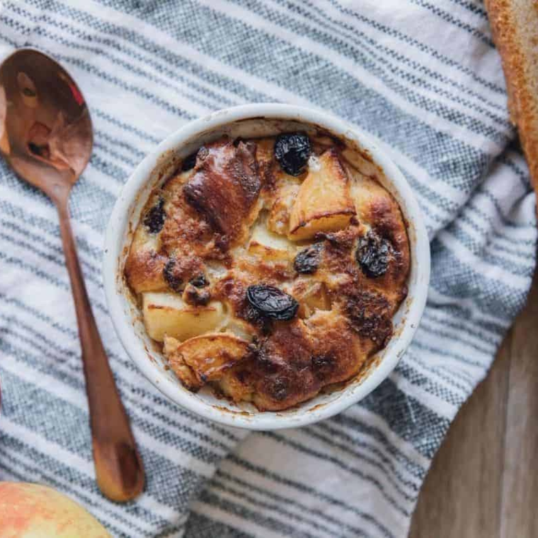 Air Fryer Apple Bread Pudding