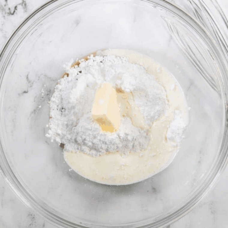 Make the icing in a large mixing bowl.