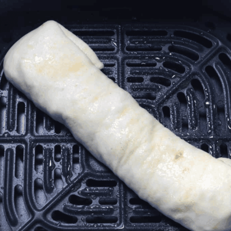 Place the Pepperoni Stromboli Recipe into the air fryer basket.