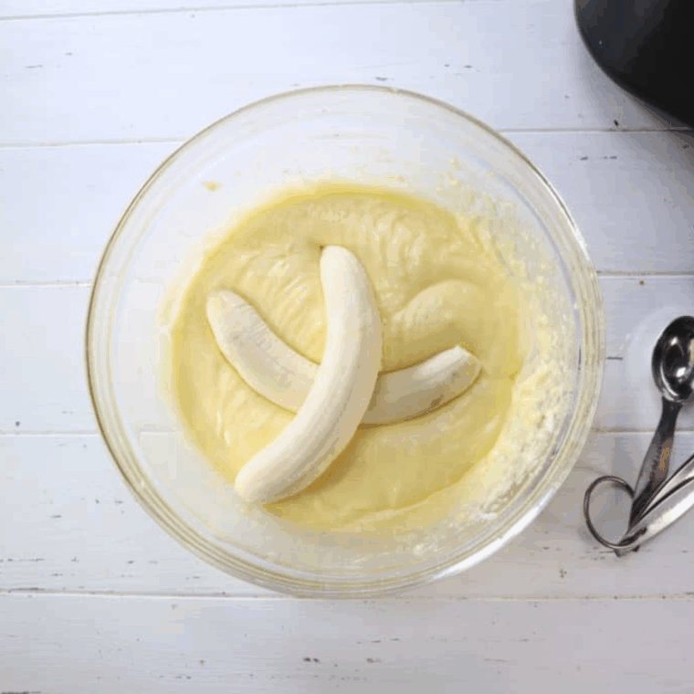 Add the bananas, and mix well.