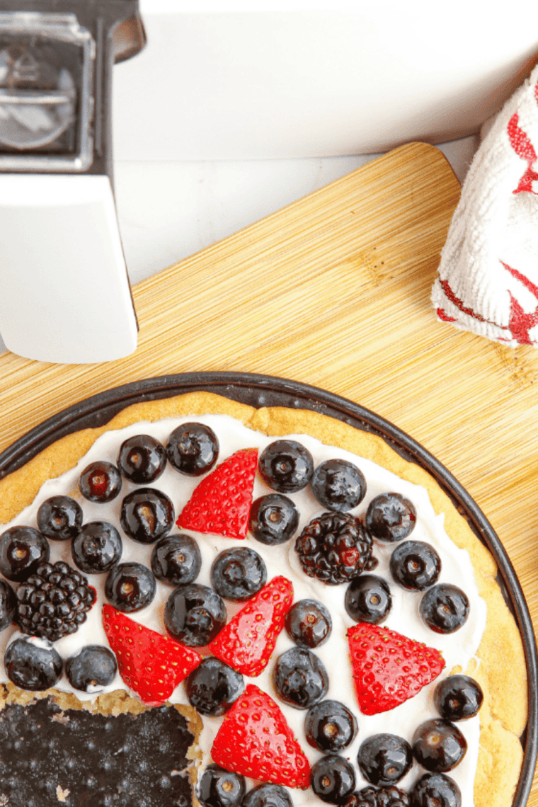 Easy Air Fryer Sugar Fruit Pizza