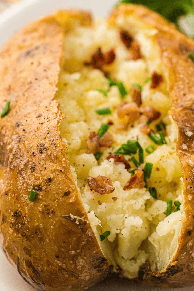 Air fryer steakhouse potatoes, crispy on the outside and soft on the inside, served as a savory side dish.