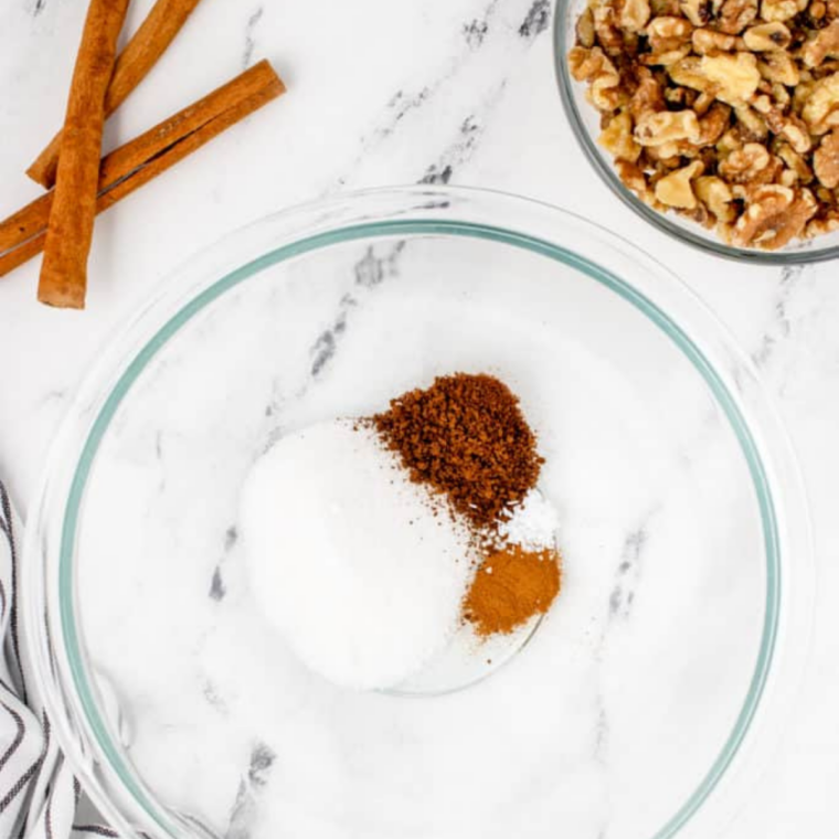 Ingredients Needed For Honey Roasted Walnuts Air Fryer on kitchen counter.