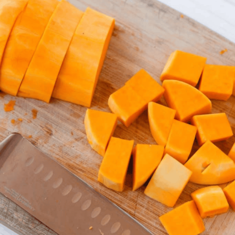 Ingredients needed for CAVA Roasted White Sweet Potato Recipe on kitchen table.